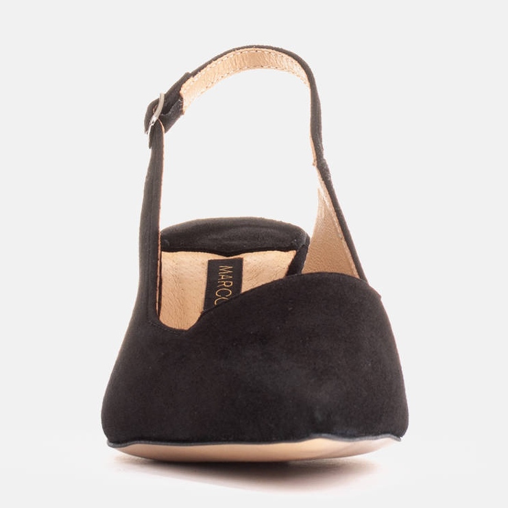 Marco Shoes Sandale din piele intoarsa naturala delicata negru 1