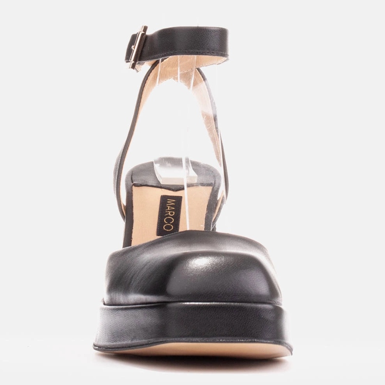 Marco Shoes Sandale pe o platformă de înălțare negru 2