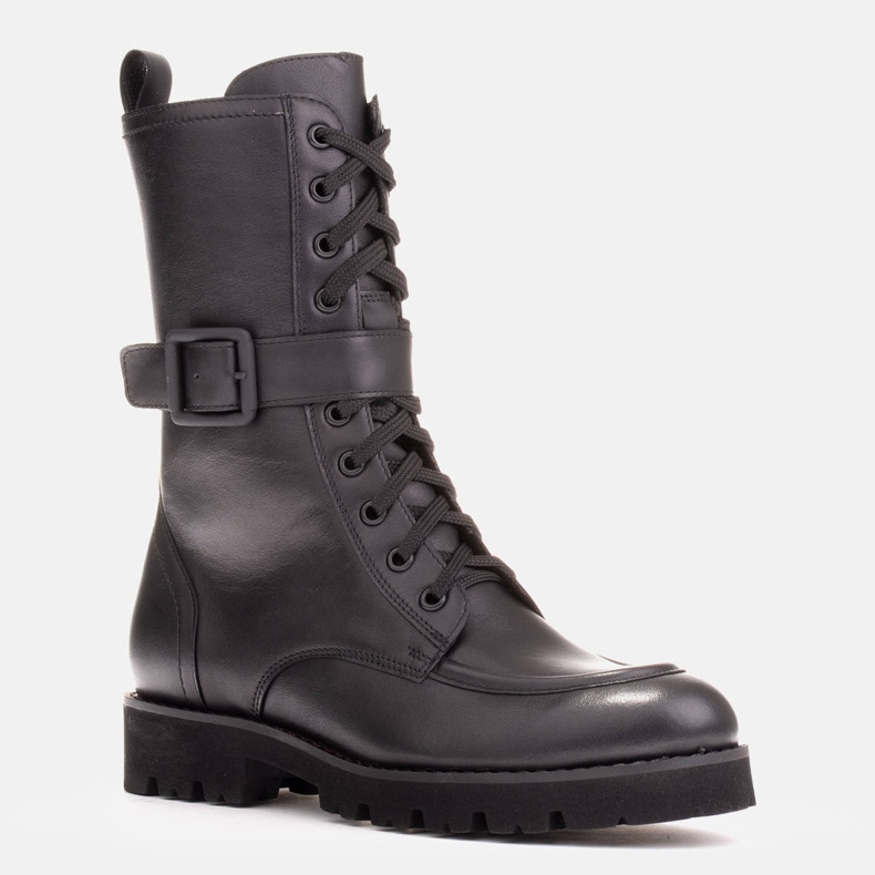 Marco Shoes Cizme din piele integrală negru 1