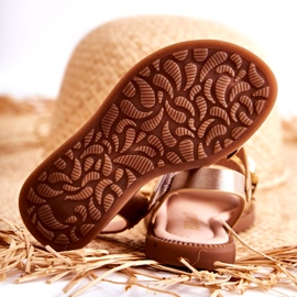 FR1 Sandale Copii Cu Velcro Layra Auriu de aur 3