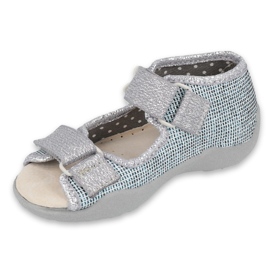 Pantofi pentru copii Befado galbeni 342P023 albastru argint gri 1