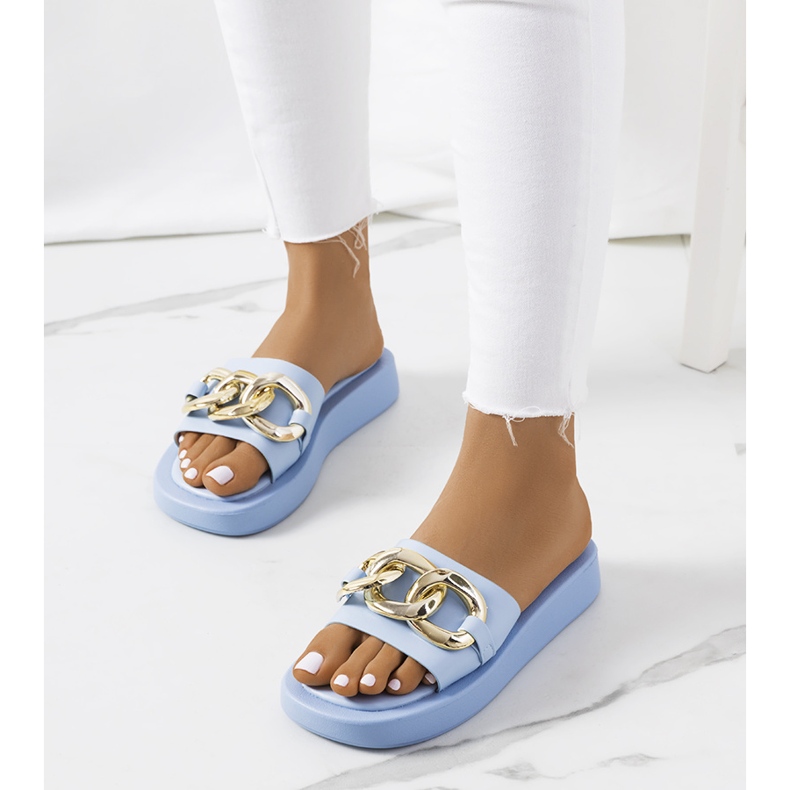 Papuci albastri cu lant Bragg albastru 1