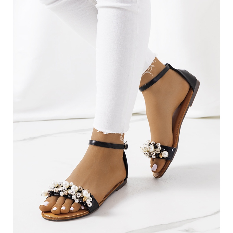 Sandale Chesney de damă negre negru 1