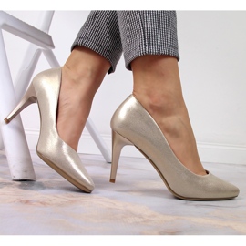 Pompe pe un stiletto Sergio Leone auriu de aur 4