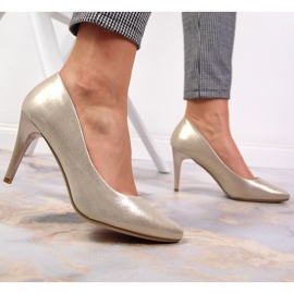 Pompe pe un stiletto Sergio Leone auriu de aur 5