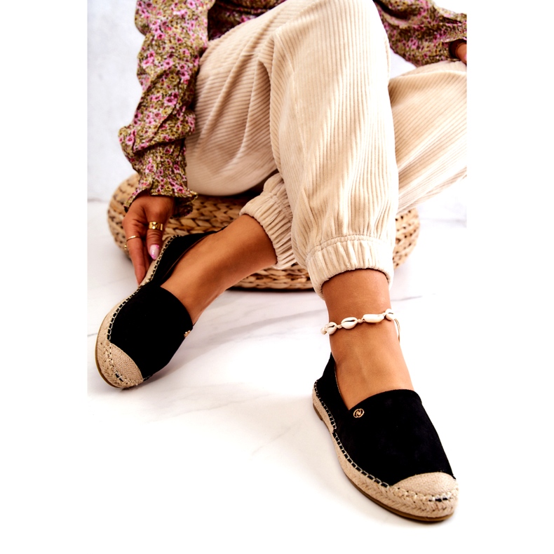 PE1 Espadrile din piele intoarsa pentru dama Negru Joaquin 3