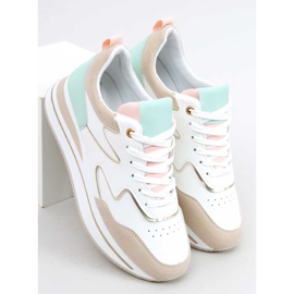 Pantofi sport Devi Beige cu talpă înaltă bej multicolor 1