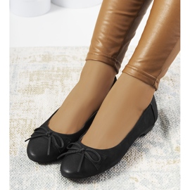 Balerini negri mat cu fundita Morgana negru 1