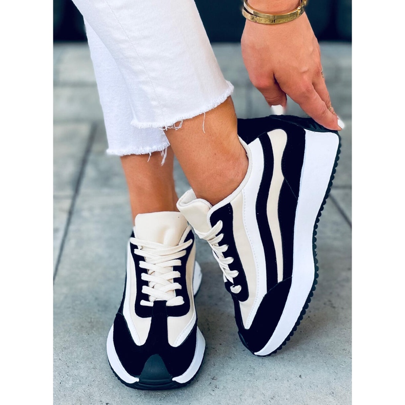 Pantofi negri Zuri bej negru 1