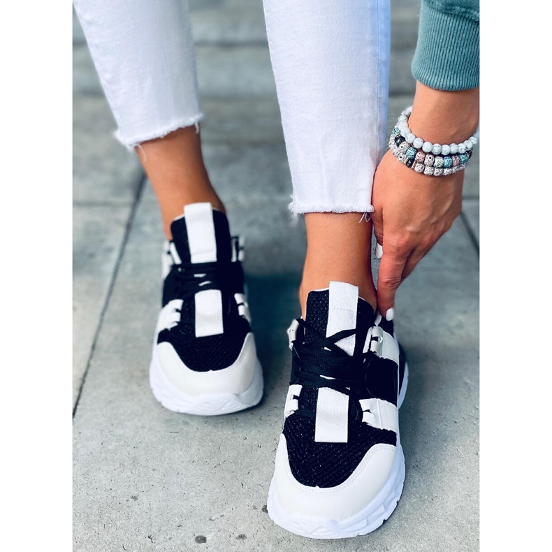 Tenisi dama Riley Black alb negru 1