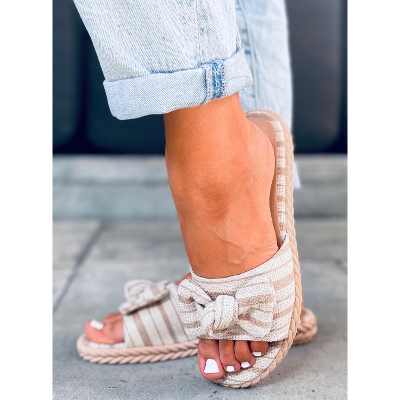 Papuci dama Adana Apricot bej 2