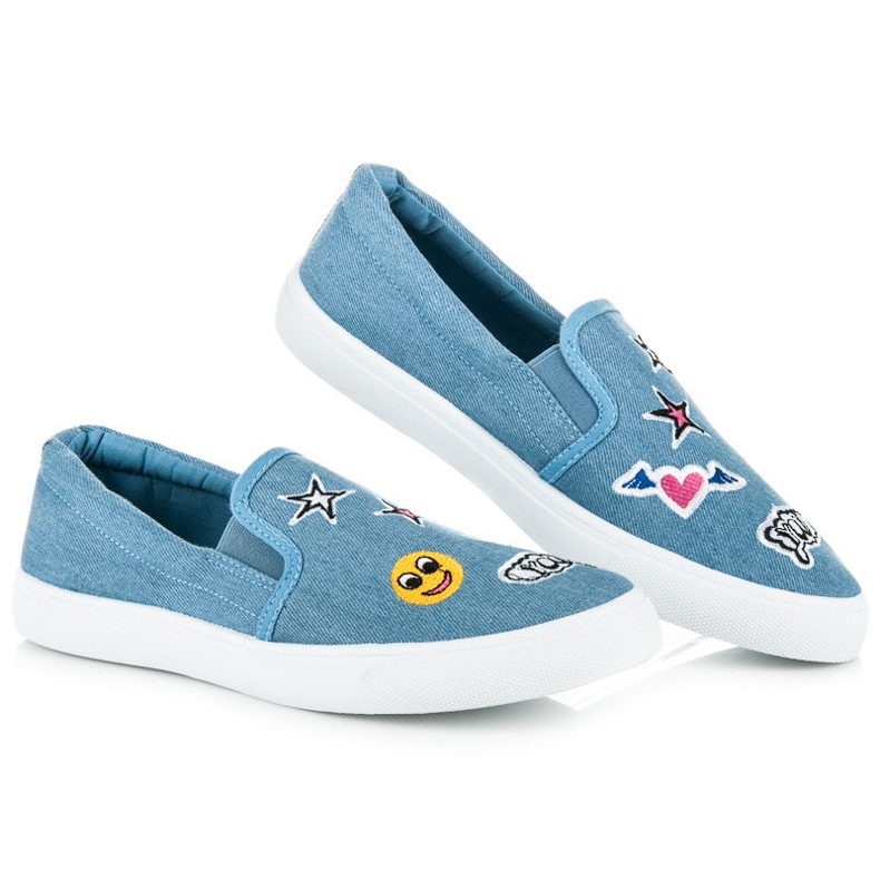 Balada Pantofi Denim Cu Petice albastru 1