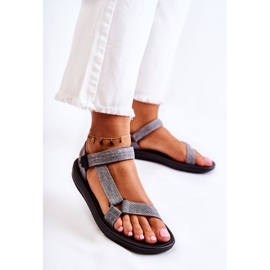 PM1 Sandale Clasice Damă Cu Velcro Gri Kalla 1 PM1 Sandale Clasice Damă Cu Velcro Gri Kalla 1