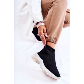 Pantofi sport de pânză înalți de damă Negri Nolly negru 2