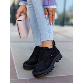 S.Barski Remgate Black Suede Trappers Cu Fermoar negru 3