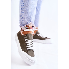 PS1 Pantofi de damă Kaki Comes cu platformă verde 1 PS1 Pantofi de damă Kaki Comes cu platformă verde 1