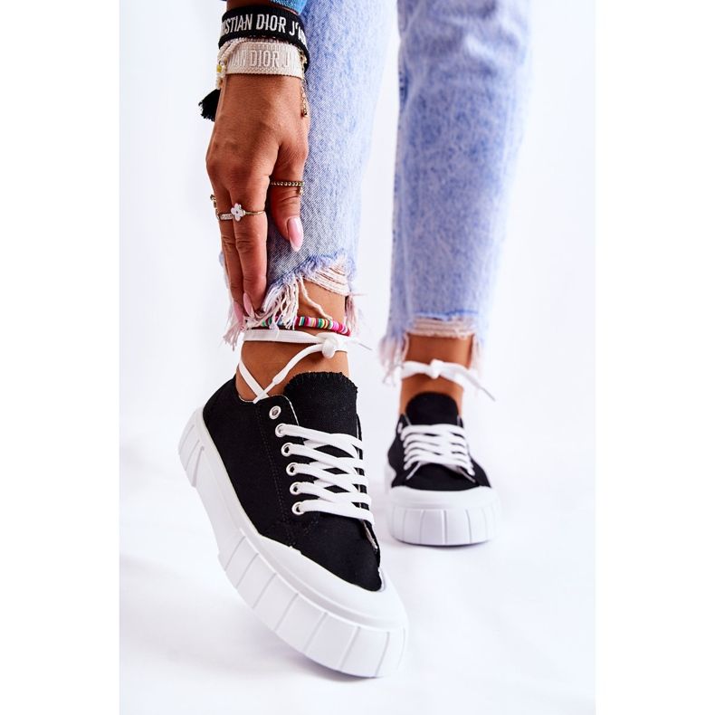 Pantofi de damă pe platforma Black Comes negru 1