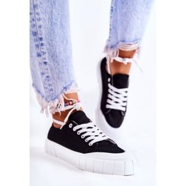 Pantofi de damă pe platforma Black Comes negru 2