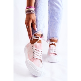 PS1 Pantofi de damă pe platforma Pink Comes roz 2