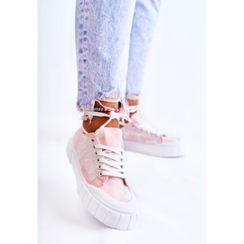 PS1 Pantofi de damă pe platforma Pink Comes roz 1