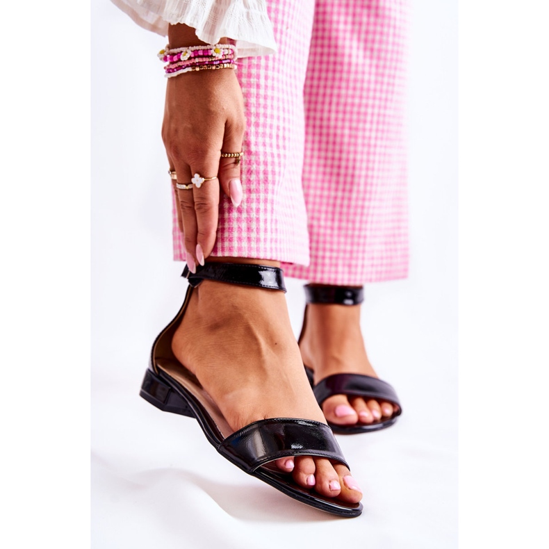 Sandale lăcuite Shanley negre pentru femei negru 1