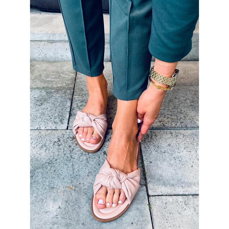 Papuci de damă Sally Pink roz 1