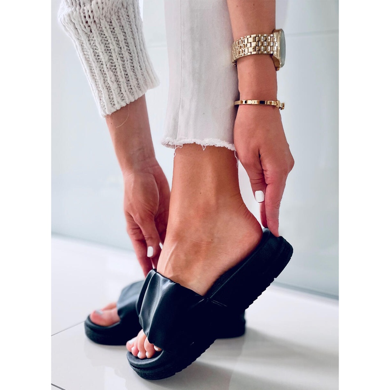 Papuci de dama Atissa Black negru 2