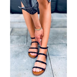 Sandale gladiator Hazel Black negru 2