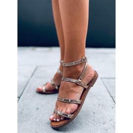 Sandale gladiator Hazel Champagne roz 1