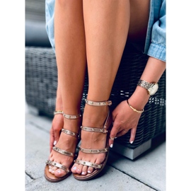Sandale gladiator Hazel Champagne roz 2