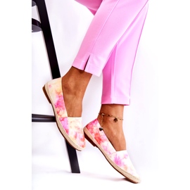 Espadrile de damă Slip-On roz-galben multicolor 2