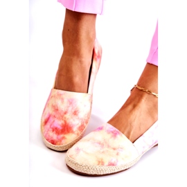 Espadrile de damă Slip-On roz-galben multicolor 4