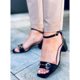 Ksenia Sandale negre cu toc negru 1 Ksenia Sandale negre cu toc negru 1