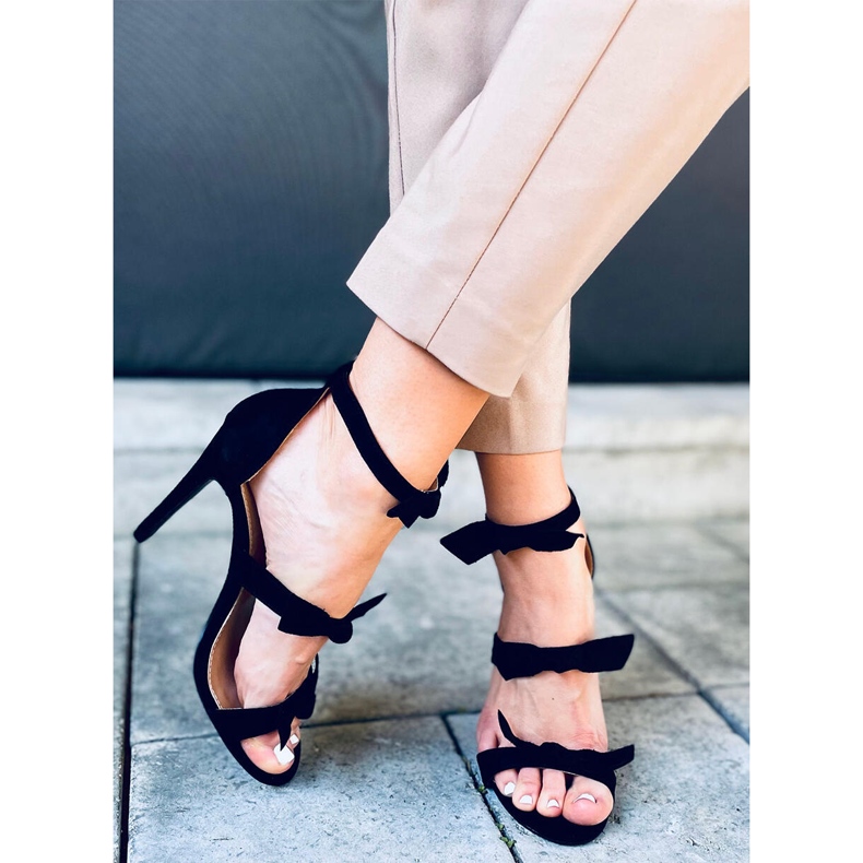 Celestia Sandale negre cu toc inalt negru 1