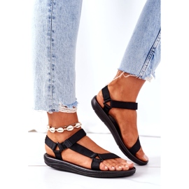 Sandale sport de damă negre negru 2