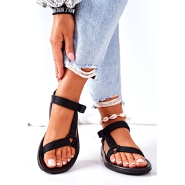 Sandale sport de damă negre negru 4