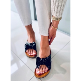 Papuci de pluta cu fundita Amur Black negru 1