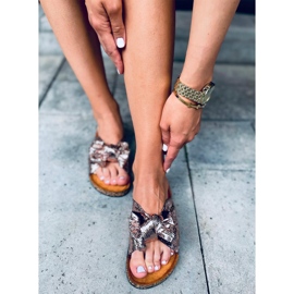 Papuci de plută cu fundă Amur Champagne roz 1