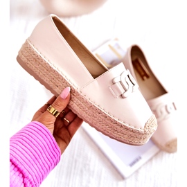 FB2 Espadrile clasice pe platformă Julianne bej 4