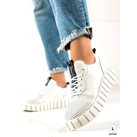 ARTIKER Pantofi alb din piele la modă 3