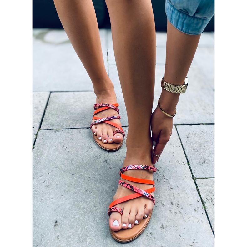 Papuci de dama Nigella Orange portocale 1