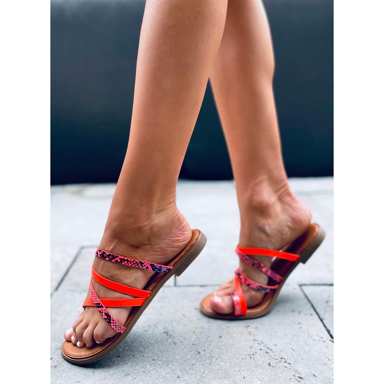 Papuci de dama Nigella Orange portocale 2