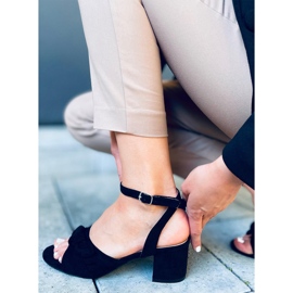 Giselle Sandale negre cu toc negru 1