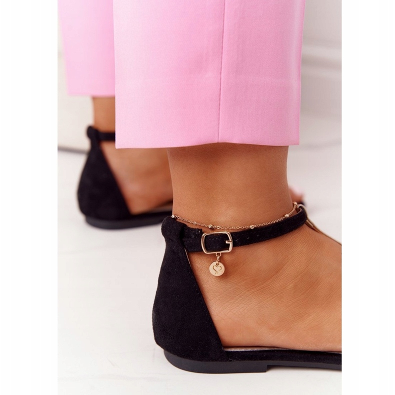 S.Barski Sandale elegante din piele de căprioară S. Bararski 541-7 Negru 4