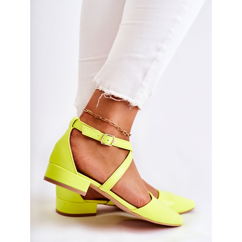 WS1 Pompi De Piele Pe Toc Jos Galben Giovanna multicolor 2 WS1 Pompi De Piele Pe Toc Jos Galben Giovanna multicolor 2