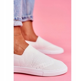 Adidași albi pentru femei, adidași cu alunecare, Big Star FF274A608 4