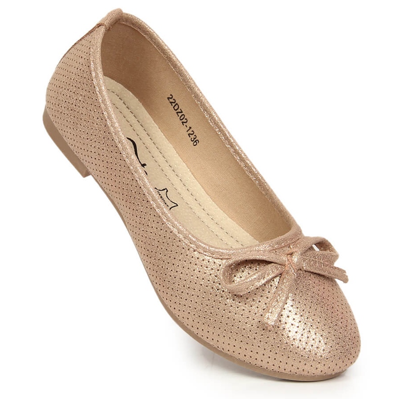 Balerini pentru fete cu fundita roz eVento de aur 1