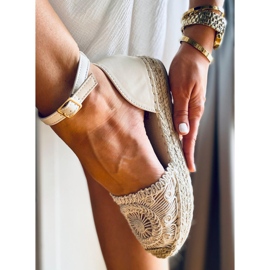 Espadrile ajurate Jasmine Beige bej 2