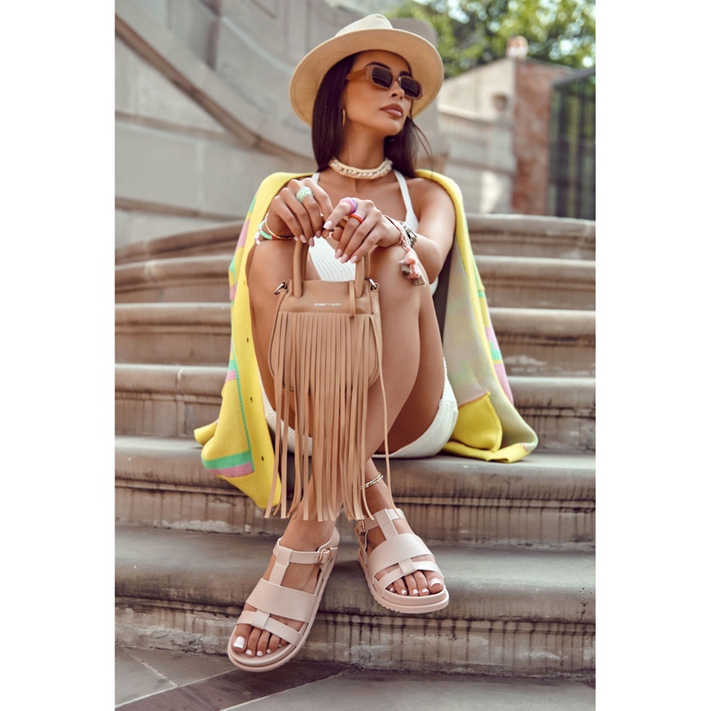 Sandale Tessy roz deschis pe platformă 2