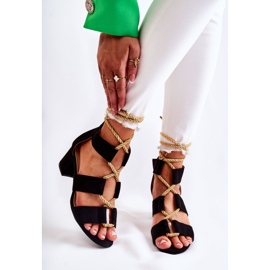 PG1 Sandale negre cu toc Erisa bej negru 1 PG1 Sandale negre cu toc Erisa bej negru 1